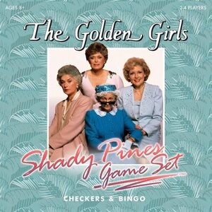 *New-wrapped box* Golden Girls Shady Pines Game Set -Checkers & Bingo - USAopoly
